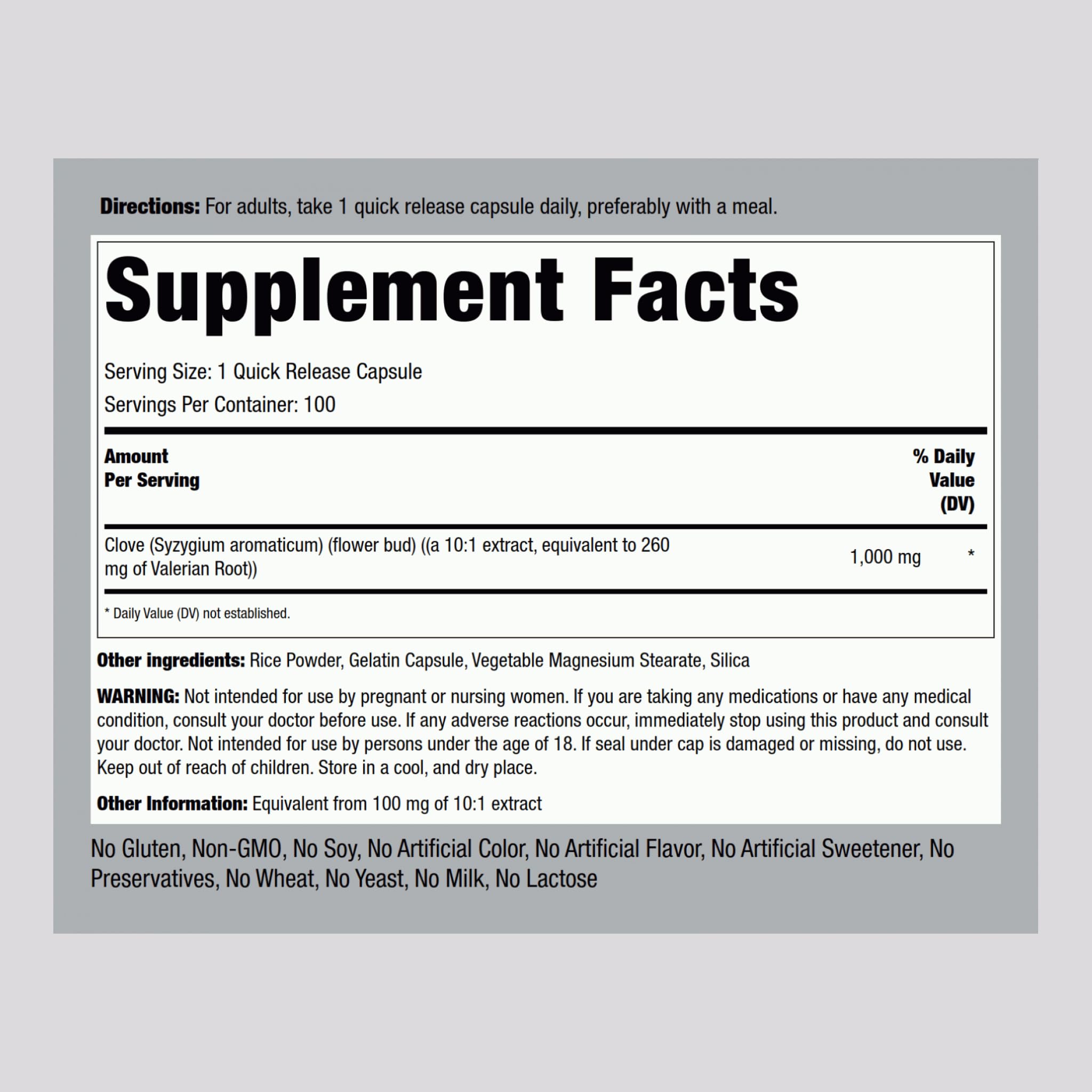 Piping Rock Blended Vitamin & Mineral Supplement side view