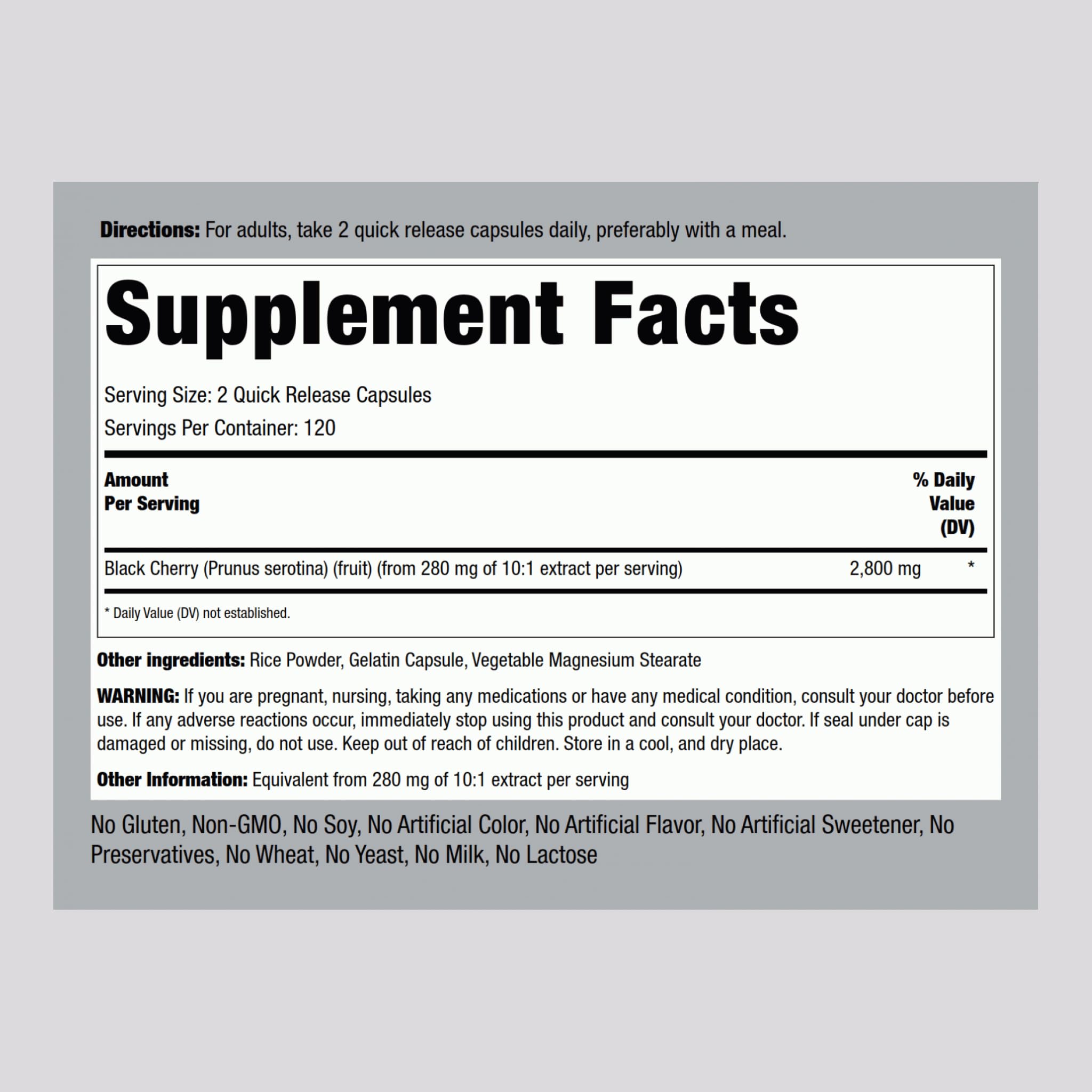 Piping Rock Blended Vitamin & Mineral Supplement side view