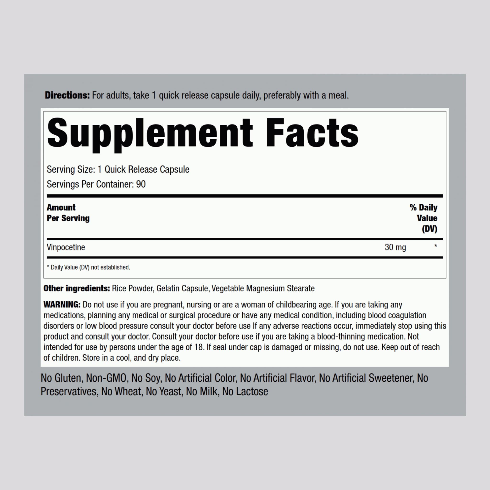 Piping Rock Blended Vitamin & Mineral Supplement side view