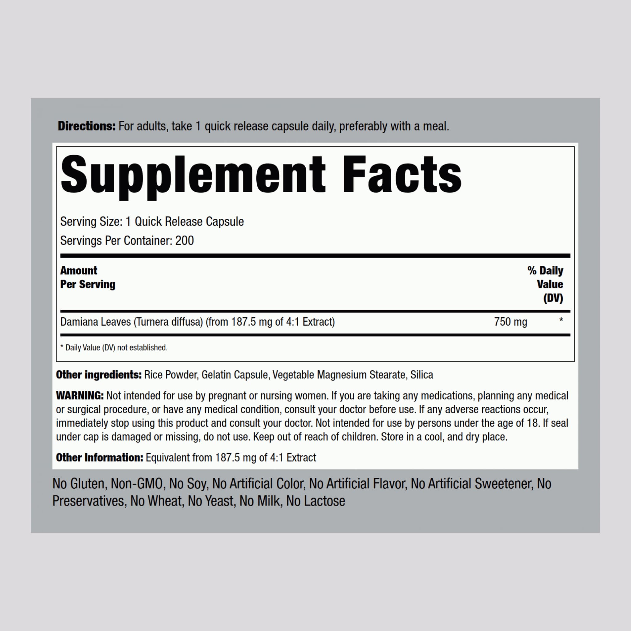 Piping Rock Blended Vitamin & Mineral Supplement side view