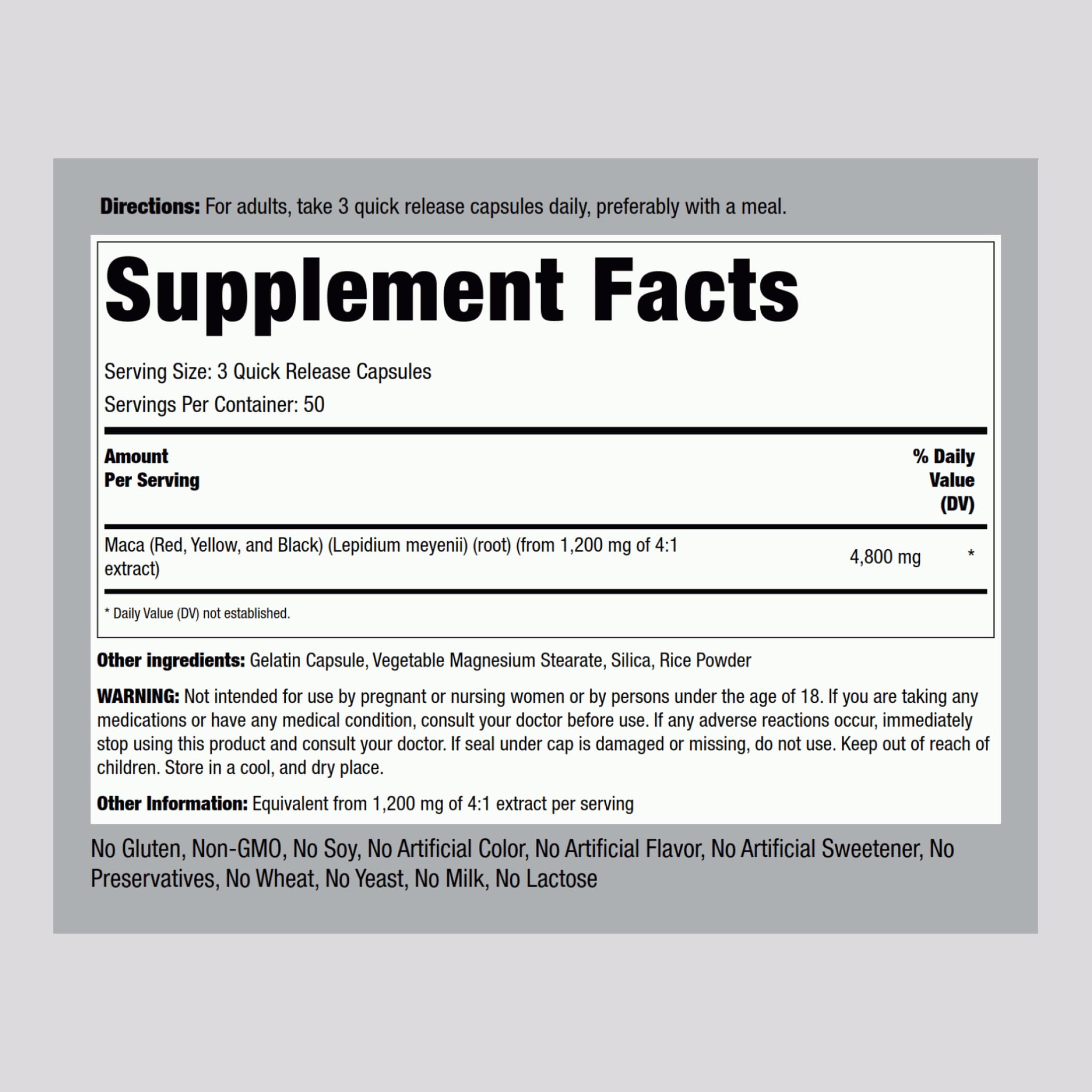 Piping Rock Blended Vitamin & Mineral Supplement side view