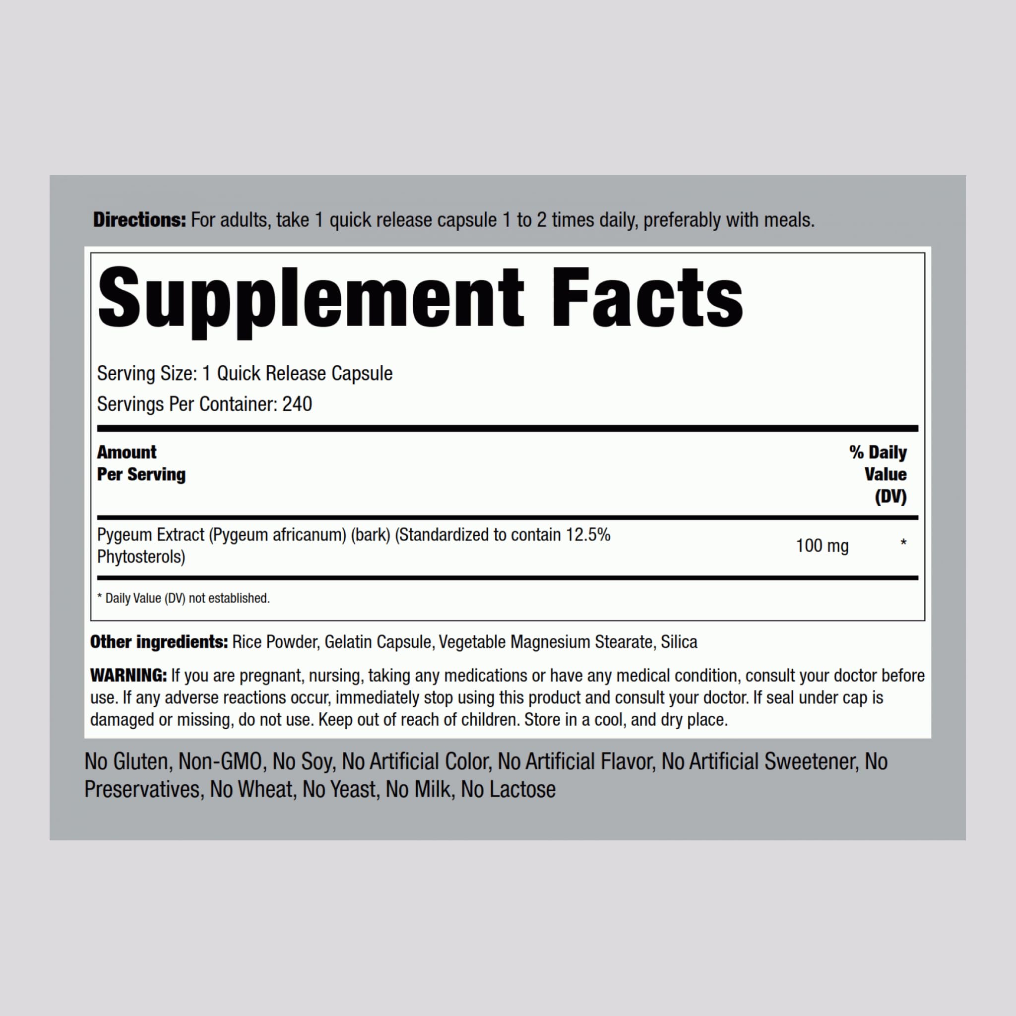 Piping Rock Blended Vitamin & Mineral Supplement side view