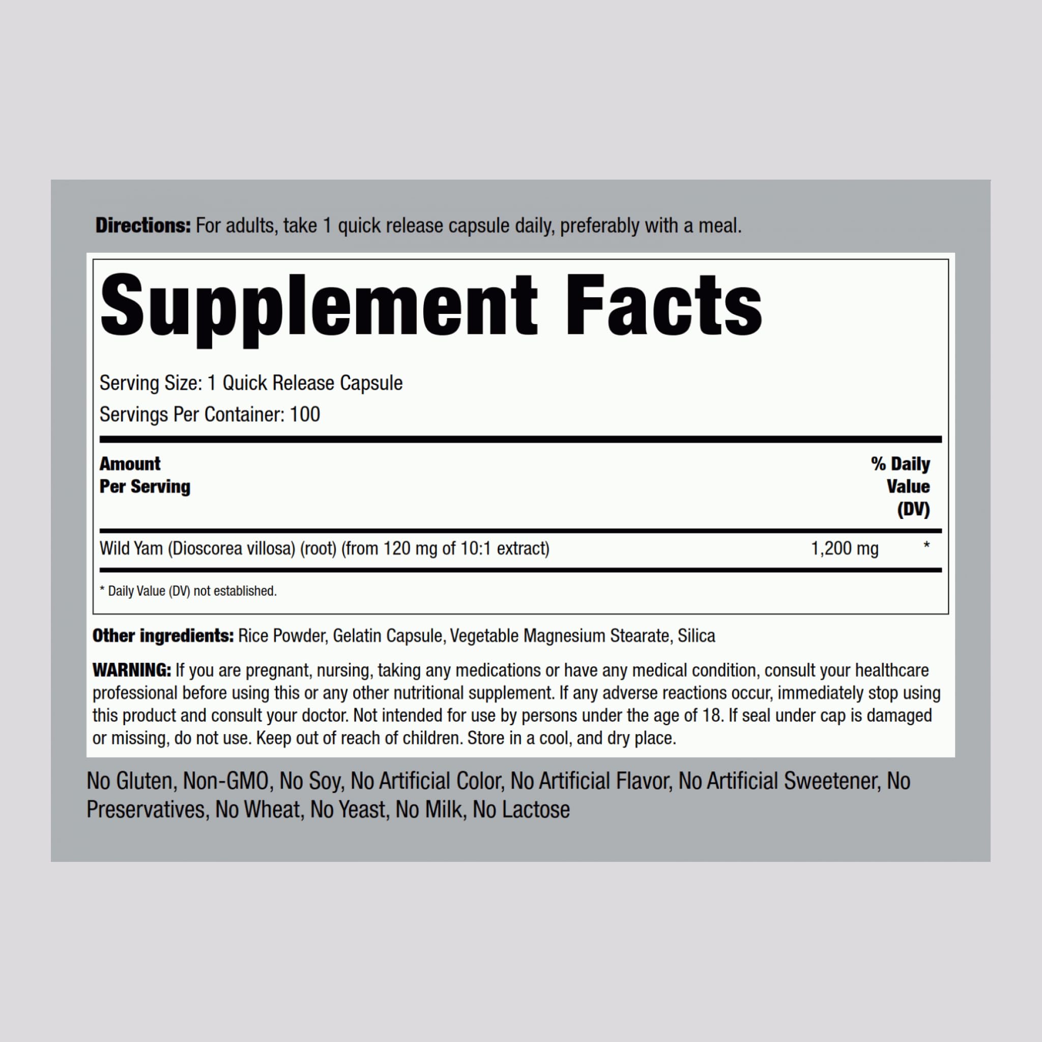 Piping Rock Blended Vitamin & Mineral Supplement side view