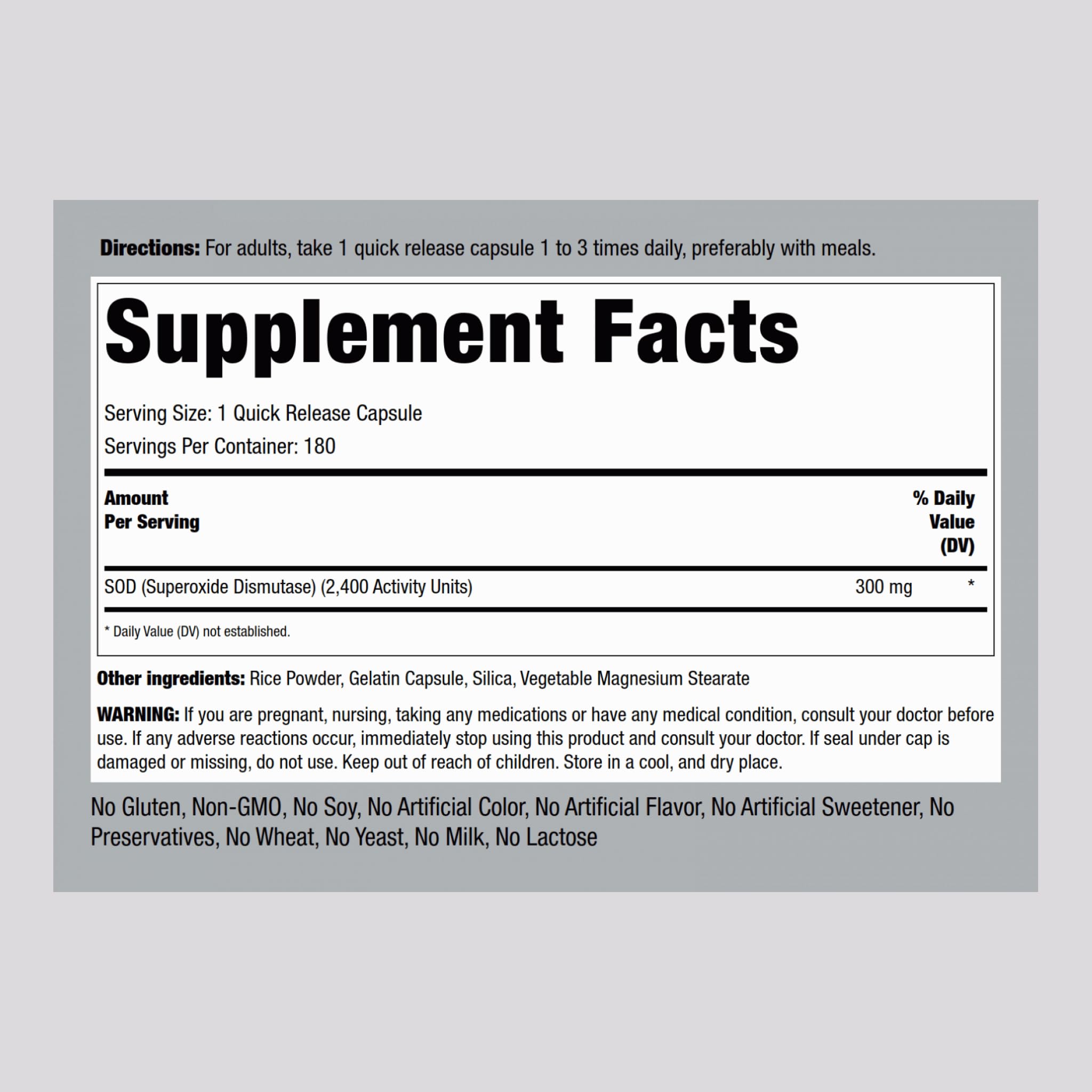 Piping Rock Blended Vitamin & Mineral Supplement side view