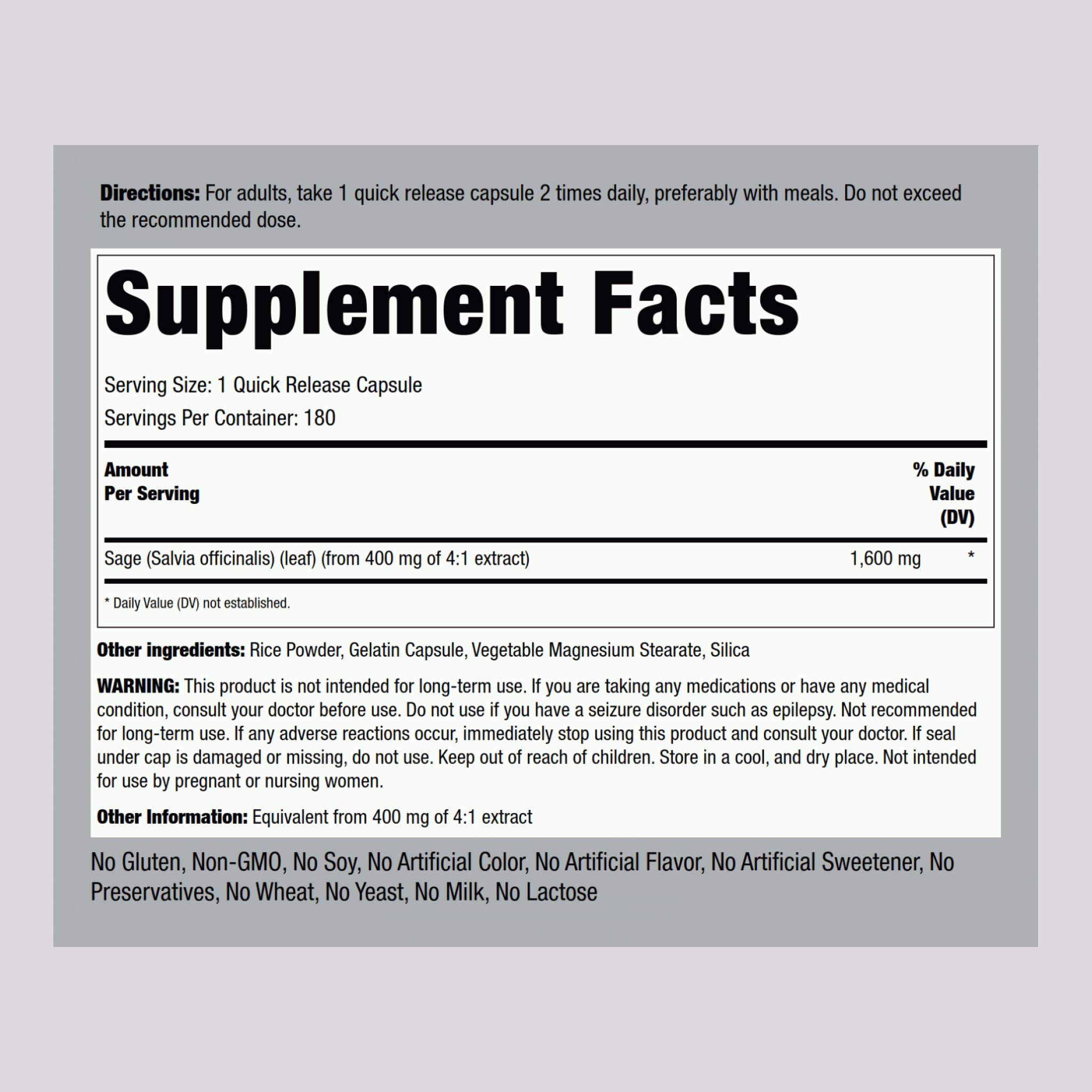 Piping Rock Blended Vitamin & Mineral Supplement side view with label