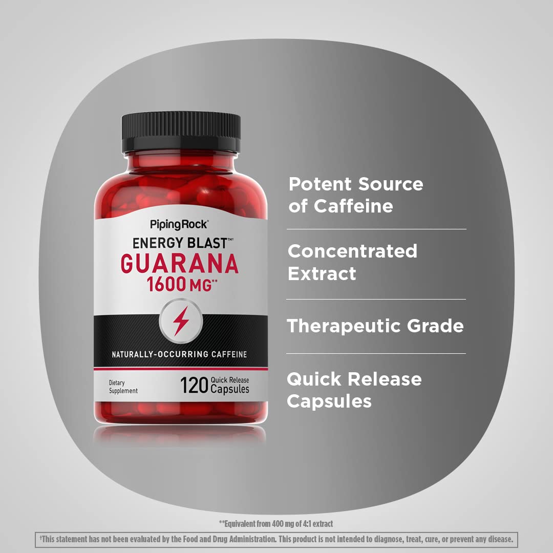 Piping Rock Caffeine Energy Blast capsules close-up
