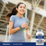 Piping Rock Calcium Supplement 457g displayed with other health products