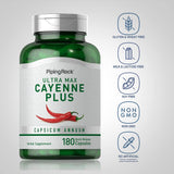 Piping Rock Cayenne Supplement 146g side view of bottle