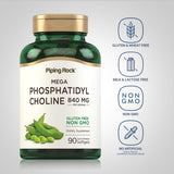 Piping Rock Choline Supplement 207g back view with ingredients