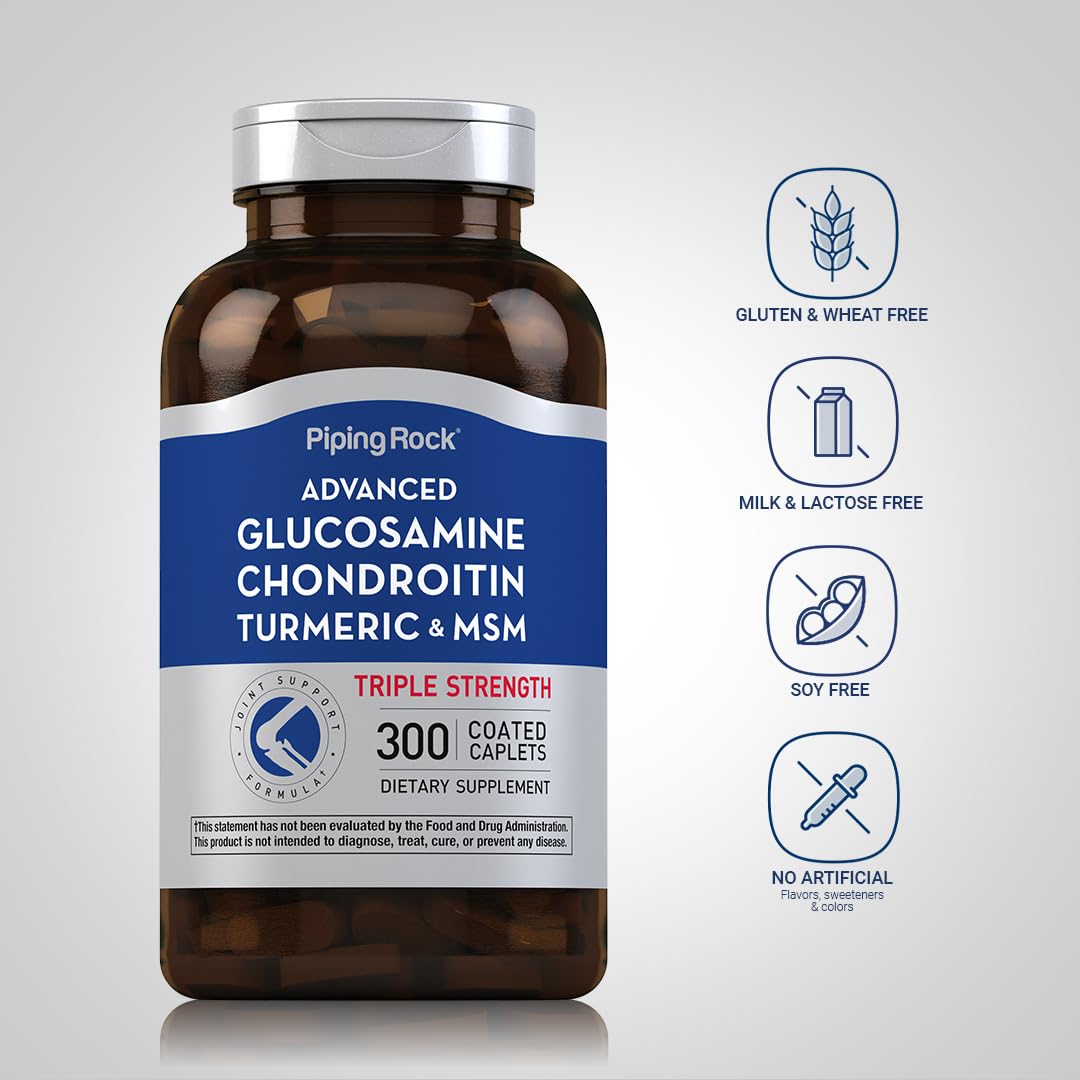 Piping Rock Chondroitin with Glucosamine 560g label close-up