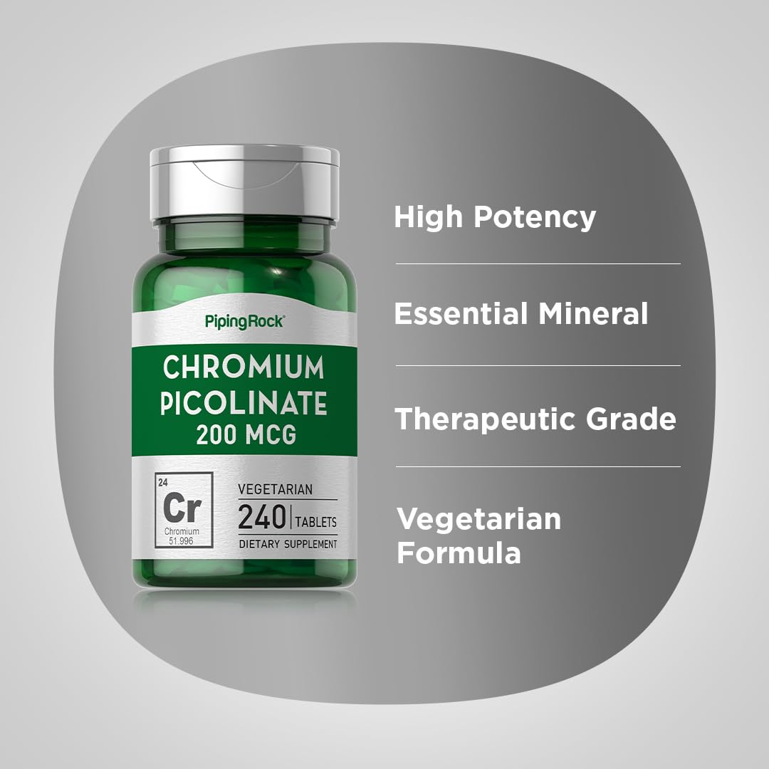 Piping Rock Chromium High Potency 50g supplement packaging
