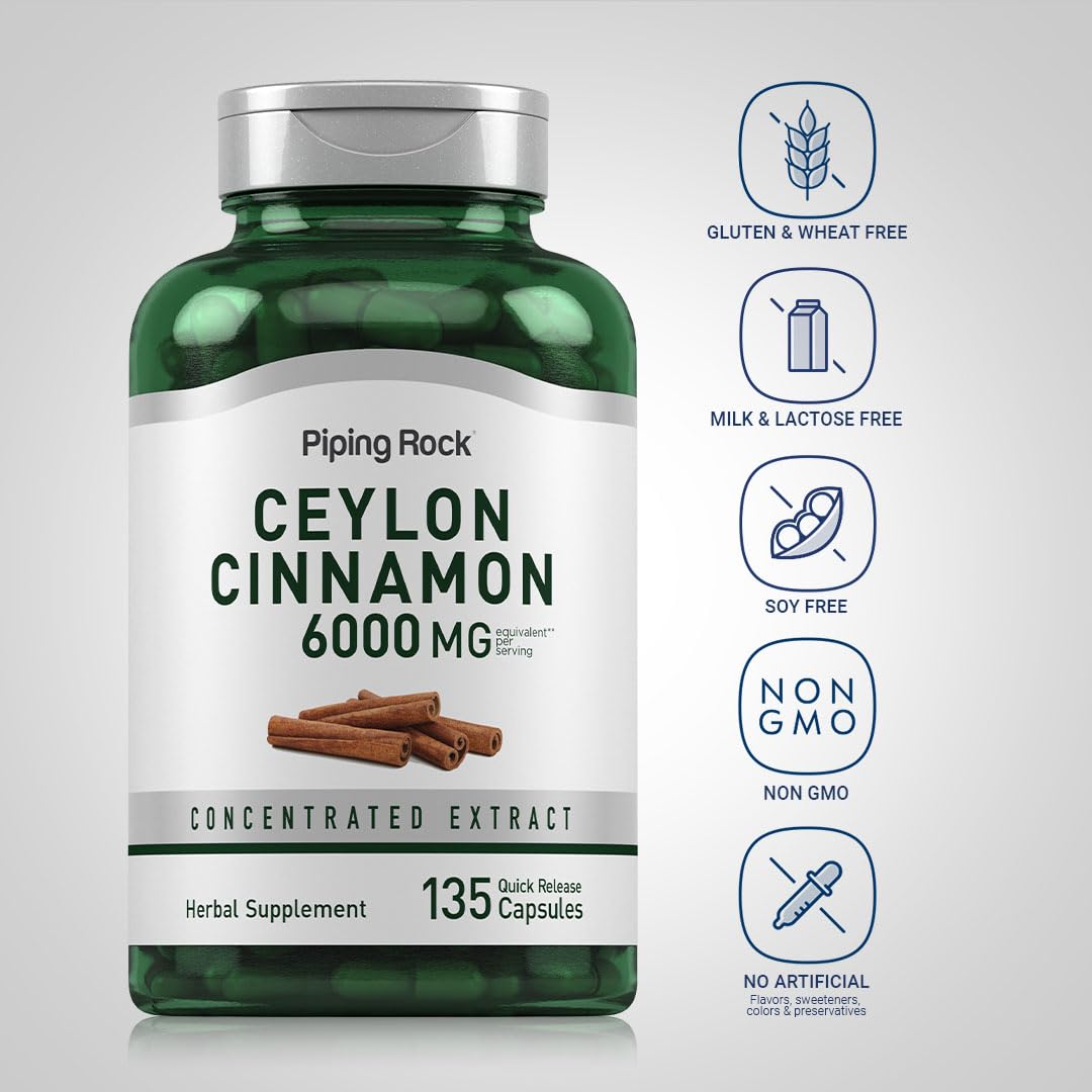 Piping Rock Cinnamon Extract 132g quick release capsules