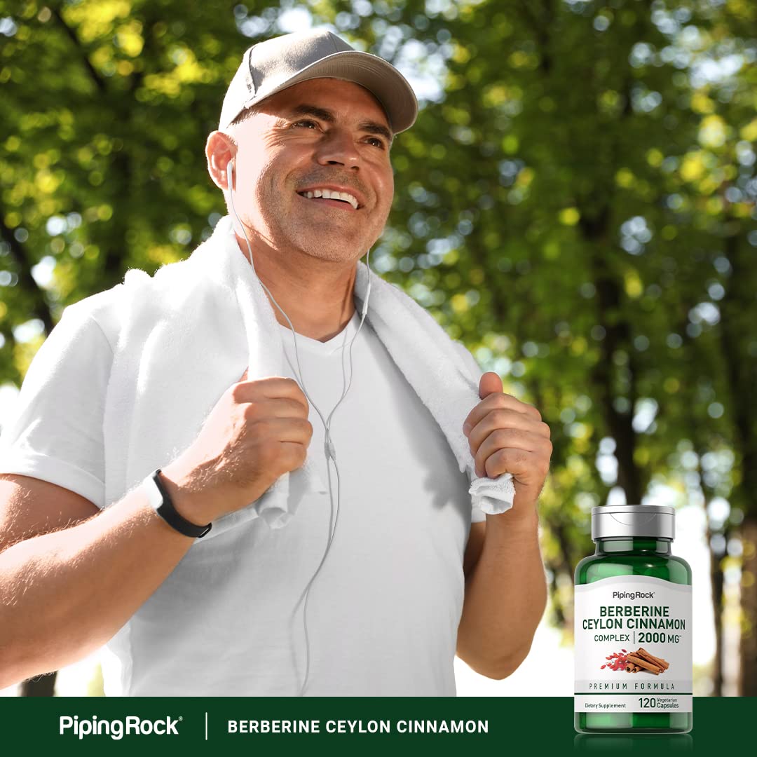 Piping Rock Cinnamon Supplement on a wooden table