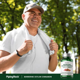 Piping Rock Cinnamon Supplement on a wooden table
