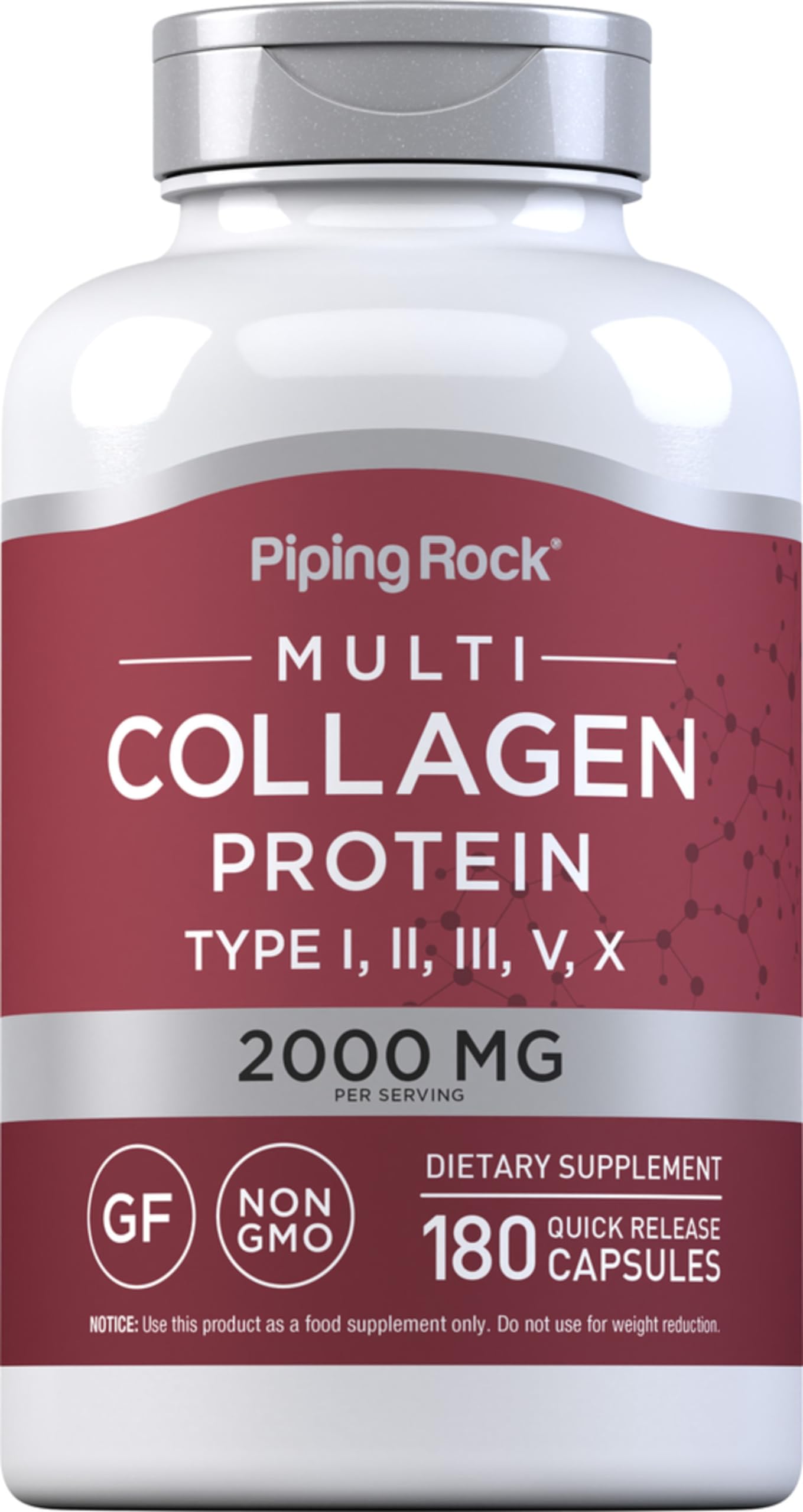 Piping Rock Collagen Complex 2000mg capsules front view