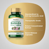 Piping Rock Corosolic Acid 0.6 mg capsules in hand