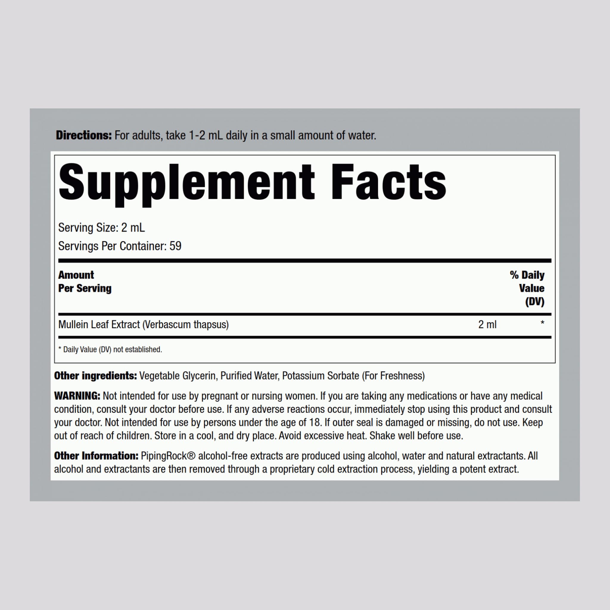 Piping Rock Echinacea Capsules 272g side view