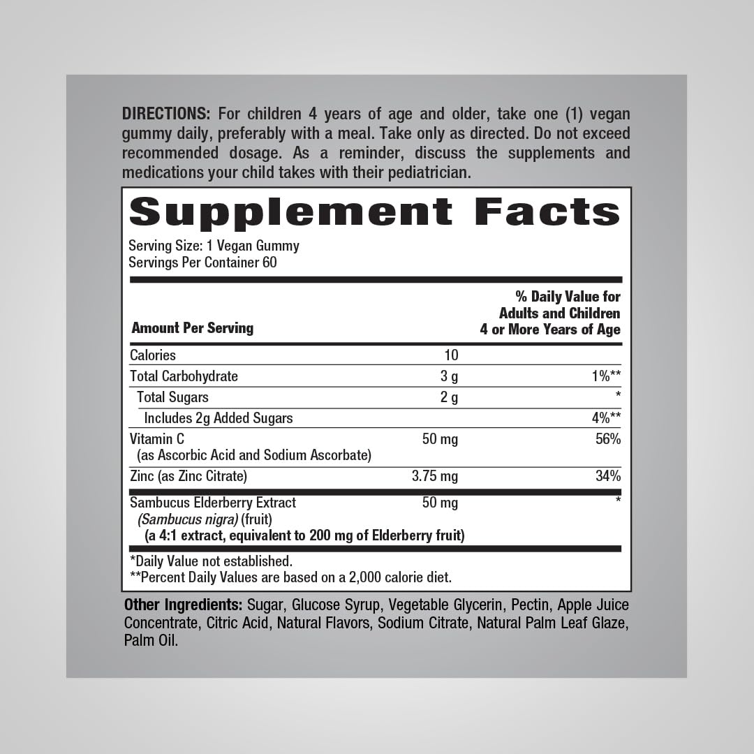 Piping Rock Elderberry Extract 259g packaging