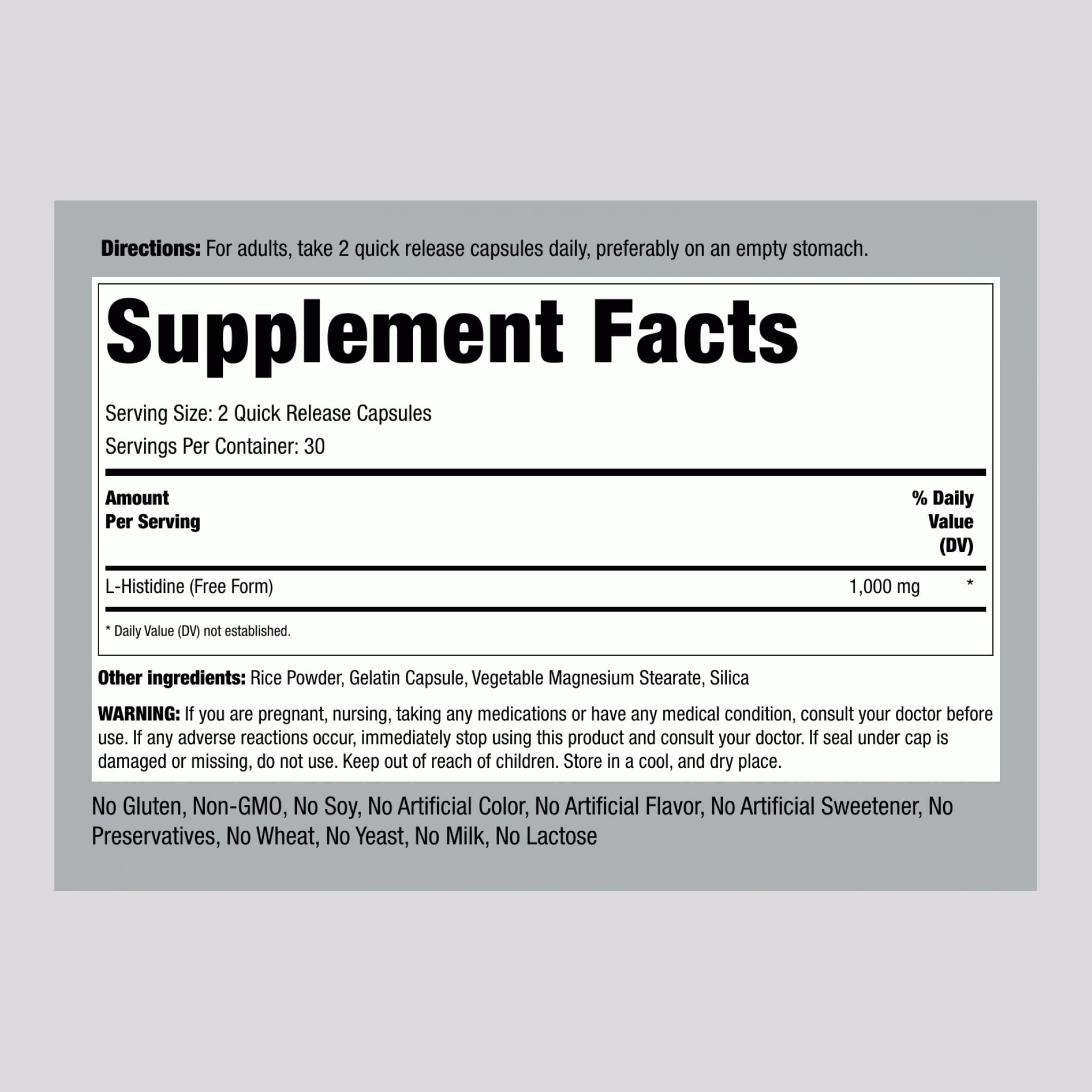 Piping Rock Essential Amino Acid Supplement side view with capsules