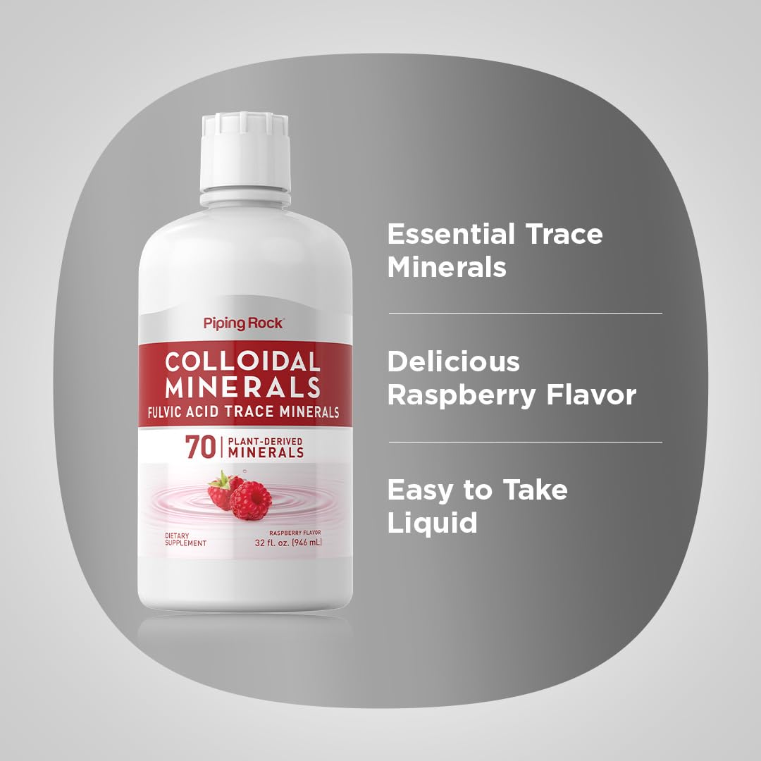Piping Rock Essential Trace Minerals Liquid 1061g side view