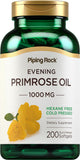 Piping Rock Evening Primrose Oil 340g front view of packaging