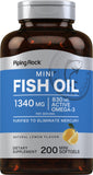 Piping Rock Fish Oil Mini Softgels front view with packaging