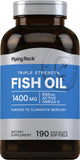 Piping Rock Fish Oil Triple Strength 1,400 mg bottle front view