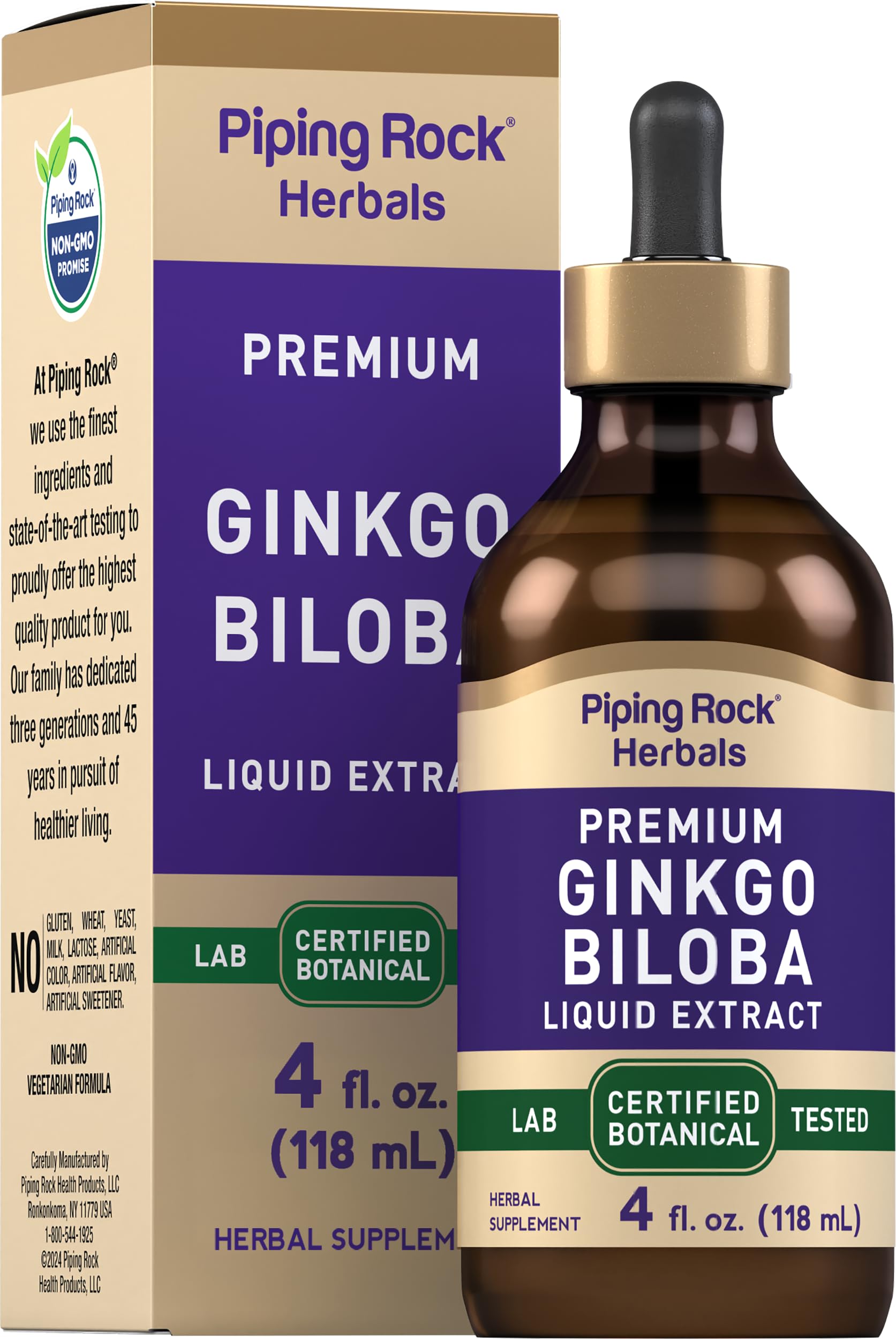 Piping Rock Ginkgo Biloba 273g supplement front view