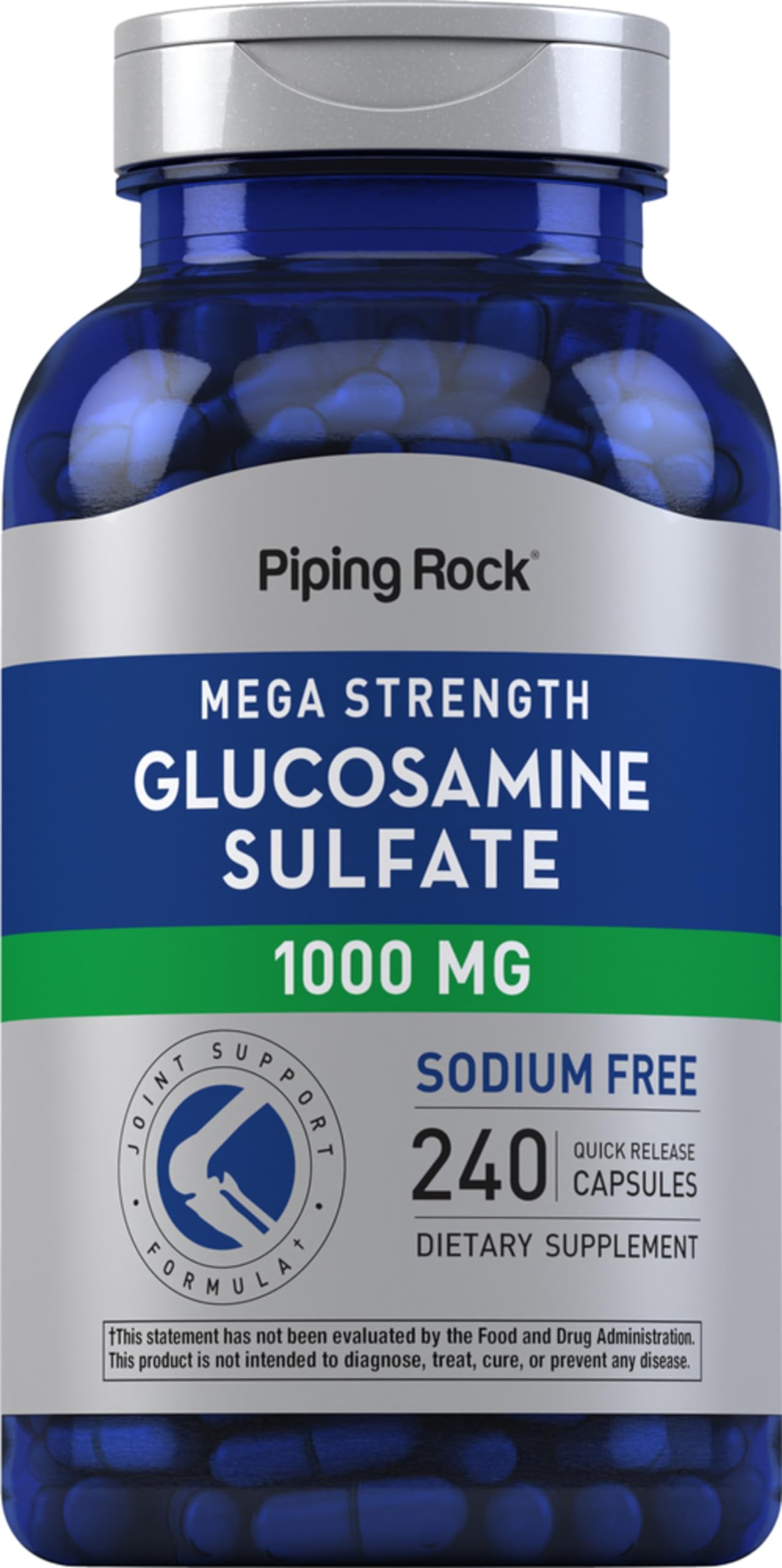 Piping Rock Glucosamine Quick Release Capsules front view