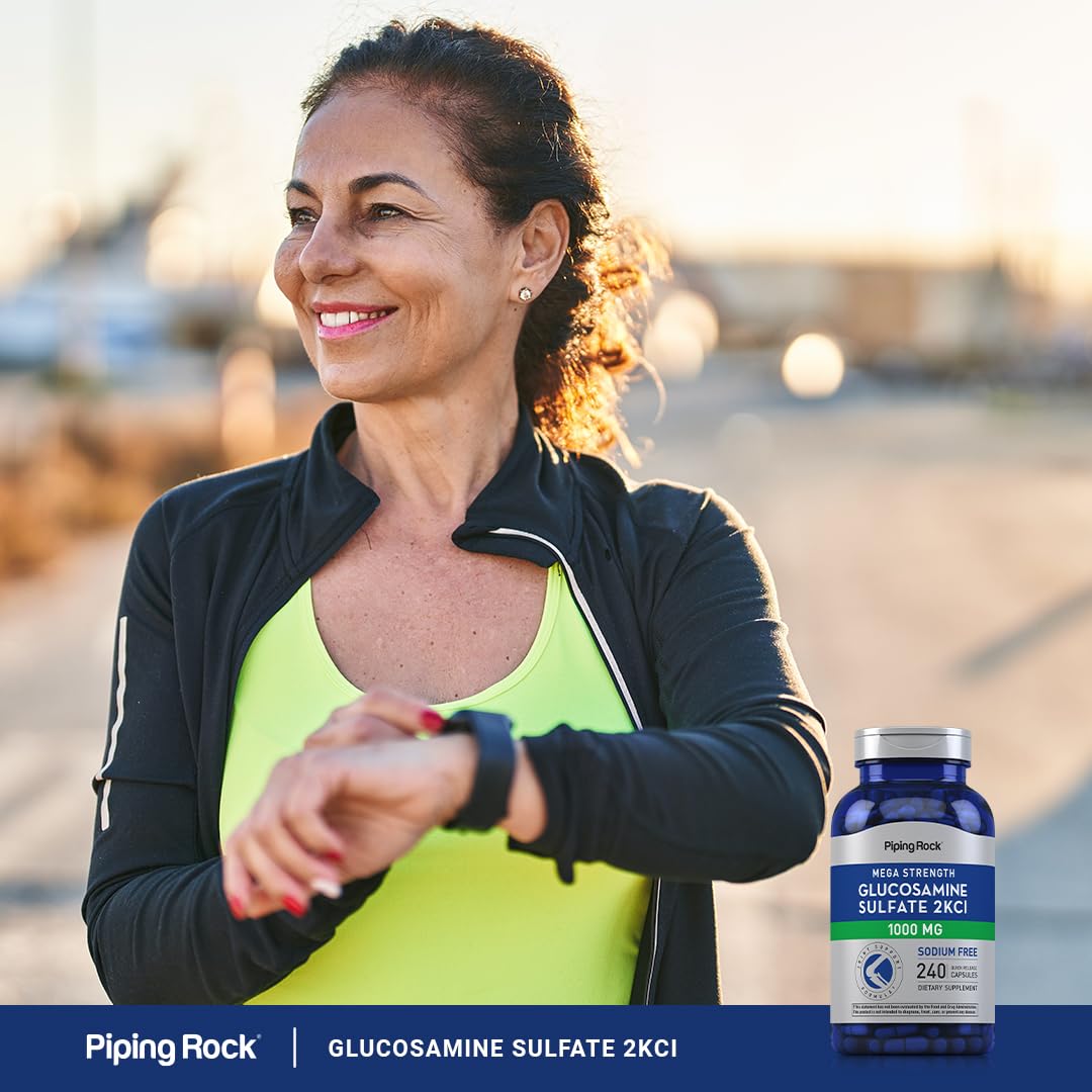 Piping Rock Glucosamine Quick Release Capsules opened bottle
