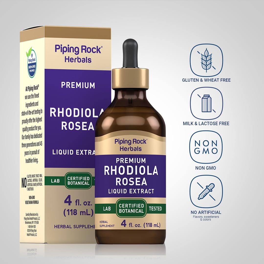 Piping Rock Golden Root Liquid Extract 272g bottle side view