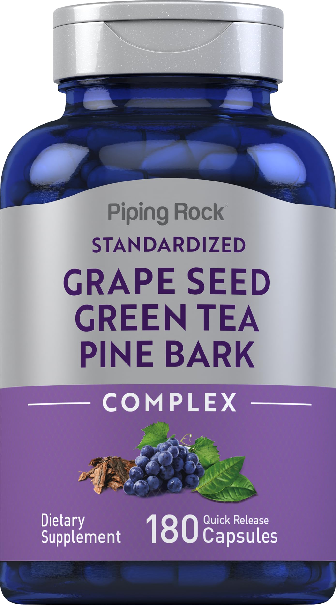 Piping Rock Grape Seed Extract 150mg front view of packaging