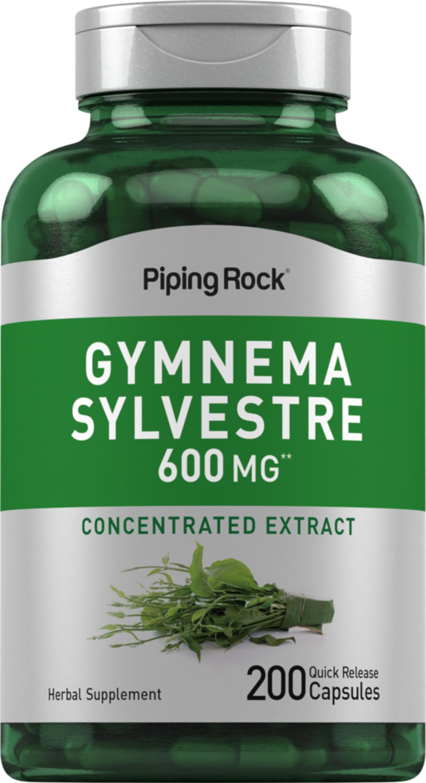 Piping Rock Gymnema Sylvestre 500mg capsule bottle front view