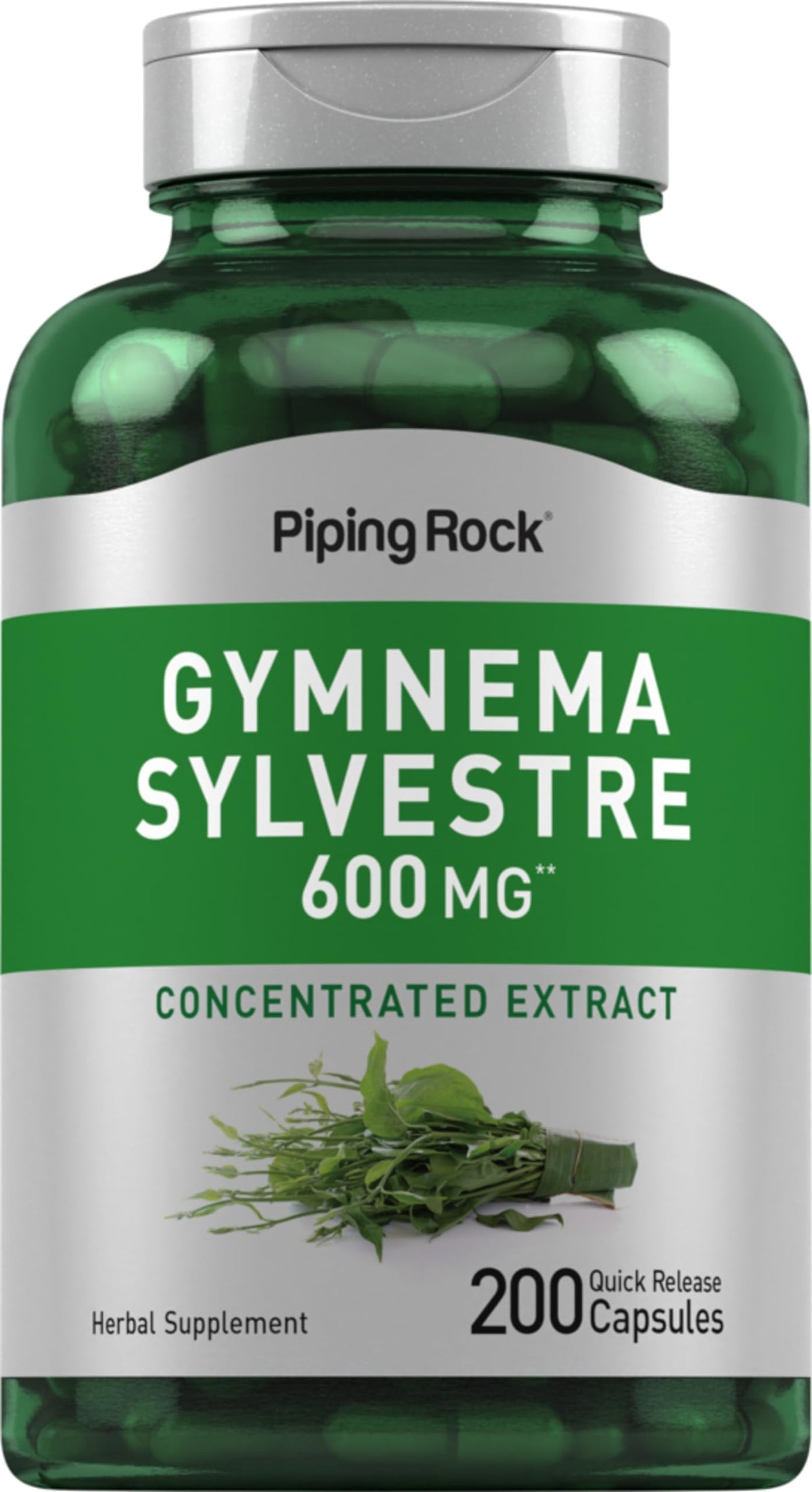 Piping Rock Gymnema Sylvestre 500mg capsule bottle front view