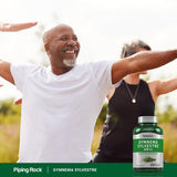 Piping Rock Gymnema Sylvestre capsules in hand for size reference