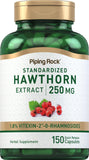 Piping Rock Hawthorn Berry 250mg Quick Release Capsules front view