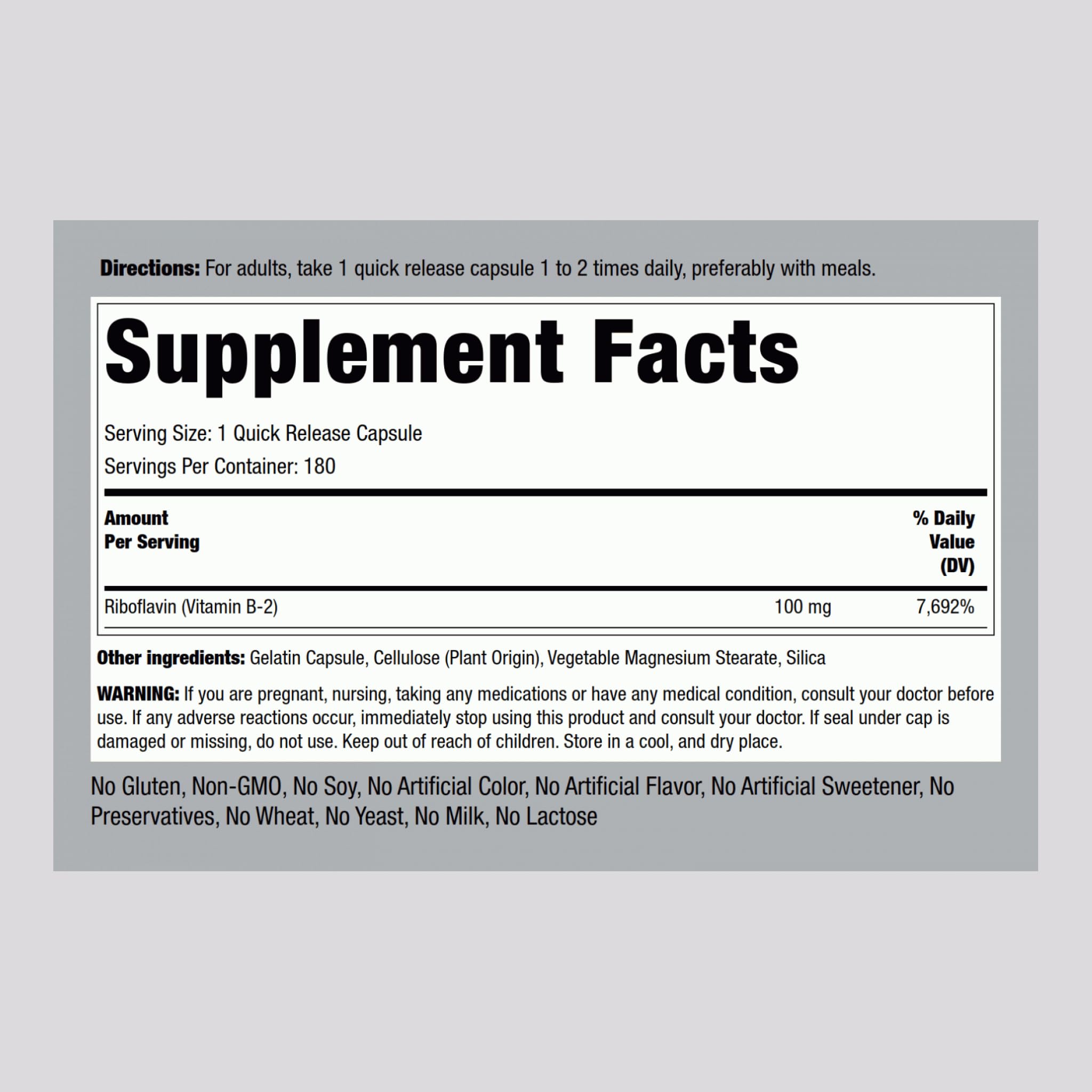 Piping Rock High Potency Blended Vitamin & Mineral Supplement side view