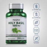 Piping Rock Holy Basil Super Concentrated Extract bottle side view