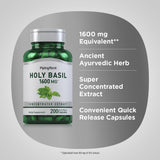 Piping Rock Holy Basil Super Concentrated Extract label details