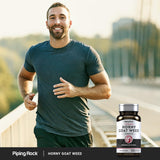 Piping Rock Horny Goat Weed supplement in a kitchen setting