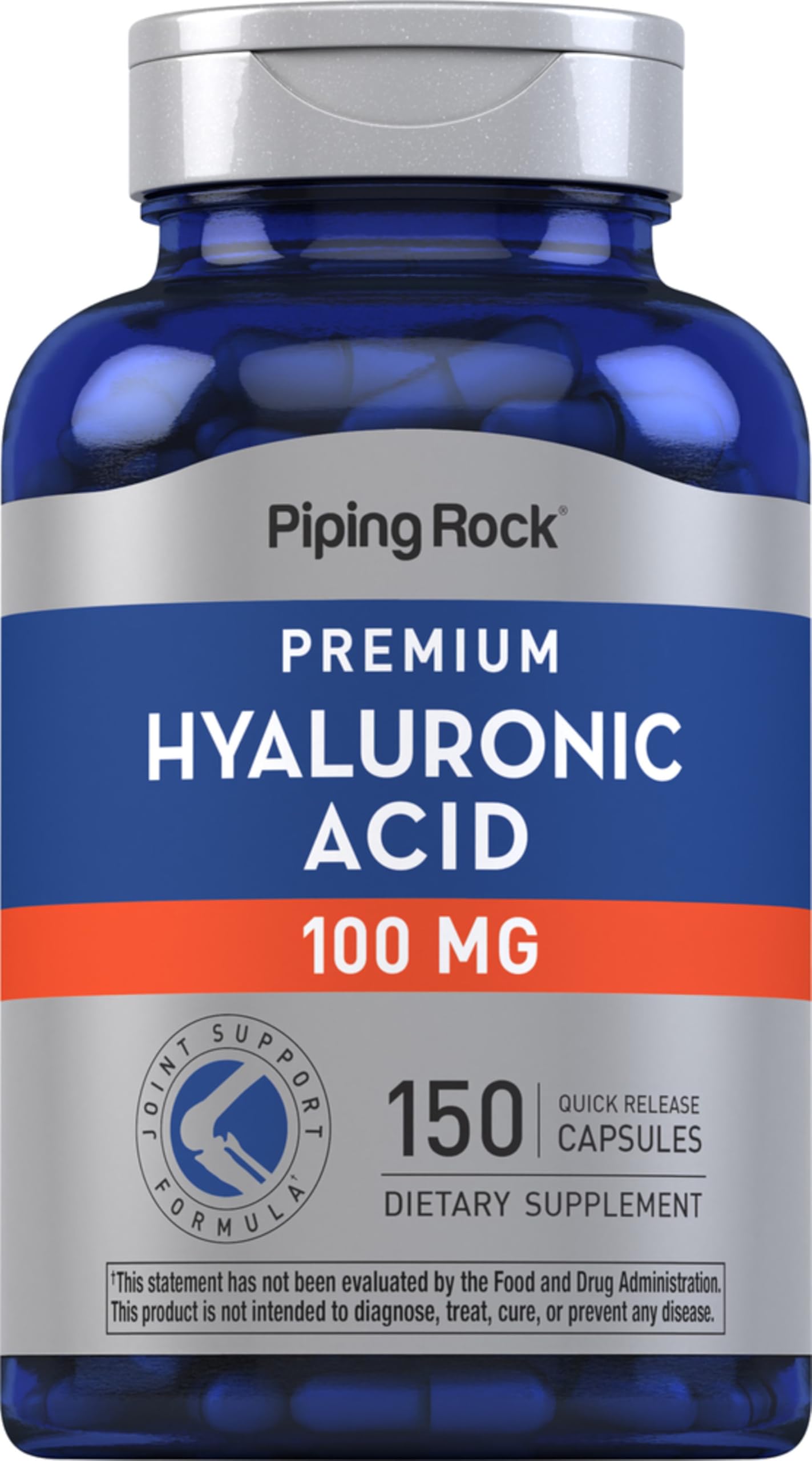Piping Rock Hyaluronic Acid Quick Release Capsules front view