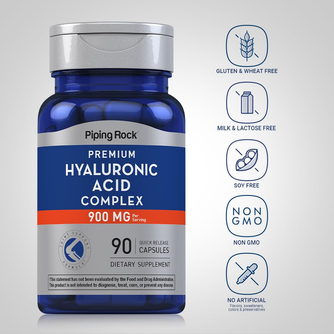 Piping Rock Hyaluronic Acid Supplement side view of bottle
