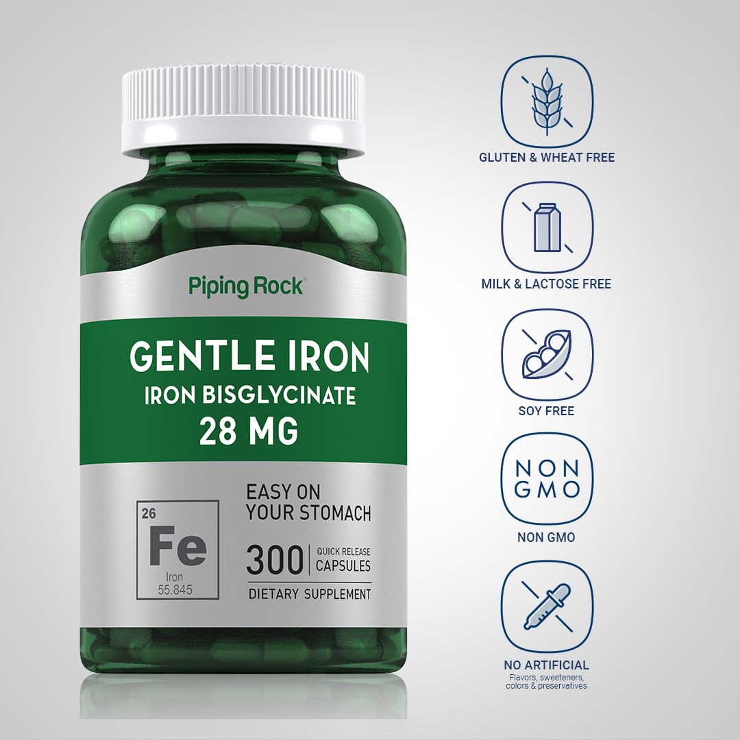 Piping Rock Iron Amino Acid Chelate 181g back view