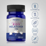 Piping Rock Kids Melatonin 1mg tablet close-up