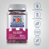 Piping Rock Kids Melatonin Gummies red gummy with packaging