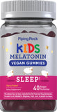 Piping Rock Kids Melatonin Gummy 1mg Cherry flavour front view