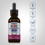 Piping Rock Kids Melatonin Liquid 1mg berry flavour packaging
