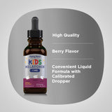 Piping Rock Kids Melatonin Liquid 1mg berry flavour side view