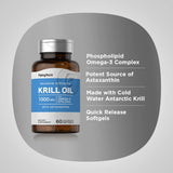 Piping Rock Krill Oil bottle side view