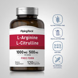 Piping Rock L-Arginine 159g capsules in a clear container